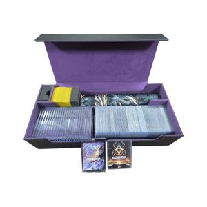Caja de Juego de Cartas Portátil Multifuncional de Gran Capacidad (2000+), Ecológica, Resistente al Agua, con Compartimentos para Cartas de Juego, en PU - Product Image 1