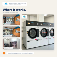 16kg Gasbeheizter, leicht zu reinigender Wäschetrockner mit großer Tür, energiesparend, für Schulwohnheime, QR-Code-Zahlung, münzbetrieben