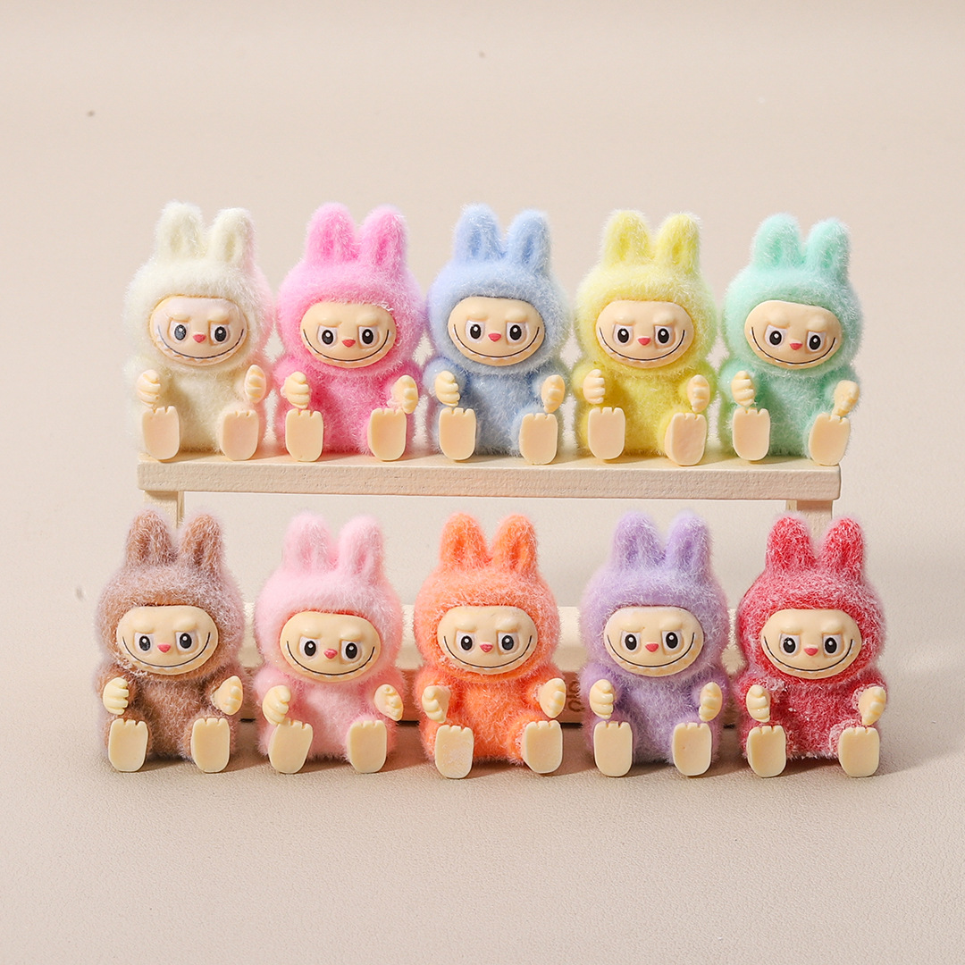 al 2025群がるlabubu座る樹脂人形パーティーかわいいlabubuスリッパ