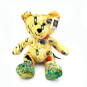 定制毛绒彩色动物熊玩具批发迷你泰迪玩具毛绒玩具熊全印花柔软泰迪熊