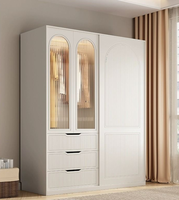 Armoire de rangement à portes coulissantes de luxe léger pour chambre à coucher, petite unité, armoire pour enfants