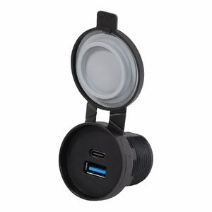 Enchufe de Carga USB a + USBC Resistente al Agua 12-24v - Product Image 1