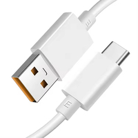 Kabel Super 65W dengan Chip Oranye 6A Pengisian Cepat 12V USB ke Type-C Oppo VOOC Realme Pengisian Cepat Flash Smart Watch Kabel Data