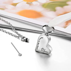 Forever in My Heart - Urn collana per ceneri ciondolo cremazione ceneri in acciaio inossidabile gioielli <span class=keywords><strong>regalo</strong></span> per papà mamma papà marito <span class=keywords><strong>moglie</strong></span> - Product Image 3