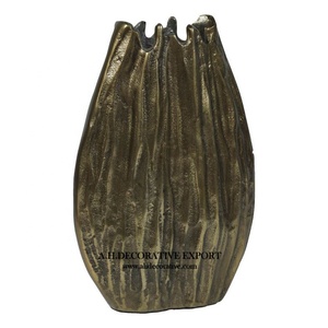 Florero Chapado en plata para decoración del hogar, jarrón de escritorio pequeño, plateado, de lujo, martillado a mano - Product Image 6