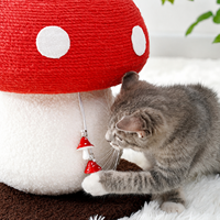 Poteau à gratter pour chat en forme de champignon, griffoir décoratif en corde, arbre à gratter pour chat d'intérieur, jouet d'escalade pour chat, vente en gros OEM