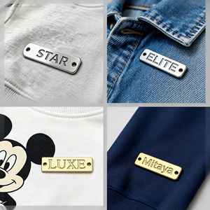 Etiquetas Metálicas Personalizadas para Marcas de Moda, Etiquetas con Logotipo Grabado para Prendas - Product Image 2