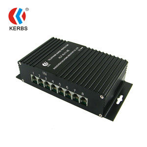 Protector Contra Sobretensiones Telefónicas Kerbs de 8 Puertos KLF-RJ11-8E, Dispositivo de Protección de Señal de Aleación de Aluminio - Product Image 1