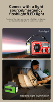 Nouvelle radio FM 2026 à grande capacité 16000 mAh avec antenne, générateur à manivelle, charge solaire, boussole, batterie externe et lampe torche