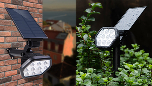 10 LED 100 Lumen Lumières Solaires Lumineuses Extérieur Étanche Paysage Projecteur Lampes De Sécurité pour Allée Voie Passerelle - Product Image 2