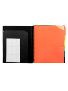 12-Pocket Spiral Multi-Subject Notebook Organizer Letter Size Poly <strong>Project</strong> <strong>Folder</strong> for Multi-File Management - Product Image 6