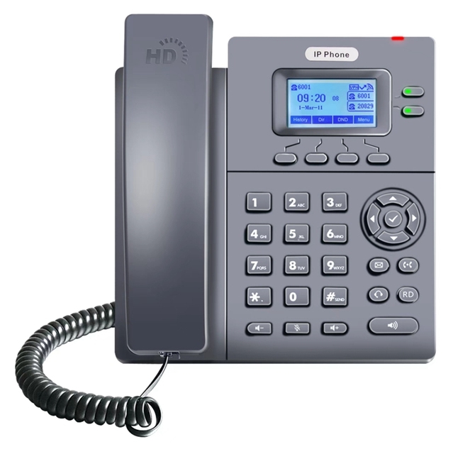 IP Phone with 2 Sip Lines SOHO VOIP SIP Phone Support POE for Power Supply