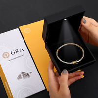 Emballage Cadeau de Noël Luxe Moissanite Bague Boucles d'Oreilles Bracelet Chaîne Tennis Petite Boîte à Bijoux en Papier Avec Lumière LED