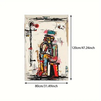 Personnages de dessins animés abstraits modernes penseur toile Basquet Style peinture Art mural impression pour salon décor à la maison