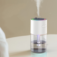 Mini humidificateur ultrasonique alimenté par USB avec lumière LED Starlight, diffuseur d'arômes, brumisateur et purificateur d'air pour la maison et la voiture