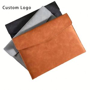 Custom Logo A4 B5 A6 Leather Portfolio Bag with <b>Envelope</b> Holder for Marketing Events - Product Image 3
