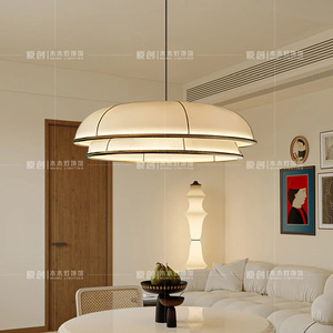 French Retro Style Pendant Lamp Round LED E27 Switch Control For <b>Dining</b> Bedroom <b>Lighting</b> 2025 New Design - Product Image 2