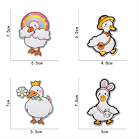 Fournisseur d'usine Patch de broderie Patchs de broderie de vêtement de canard de dessin animé Patchs brodés thermocollants