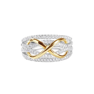 Anillo de Compromiso Infinito de Plata de Ley S925 Más Vendido de SPJ, Anillo de Promesa para Mujer con Circonita Cúbica 5A para Bodas y Fiestas - Product Image 1