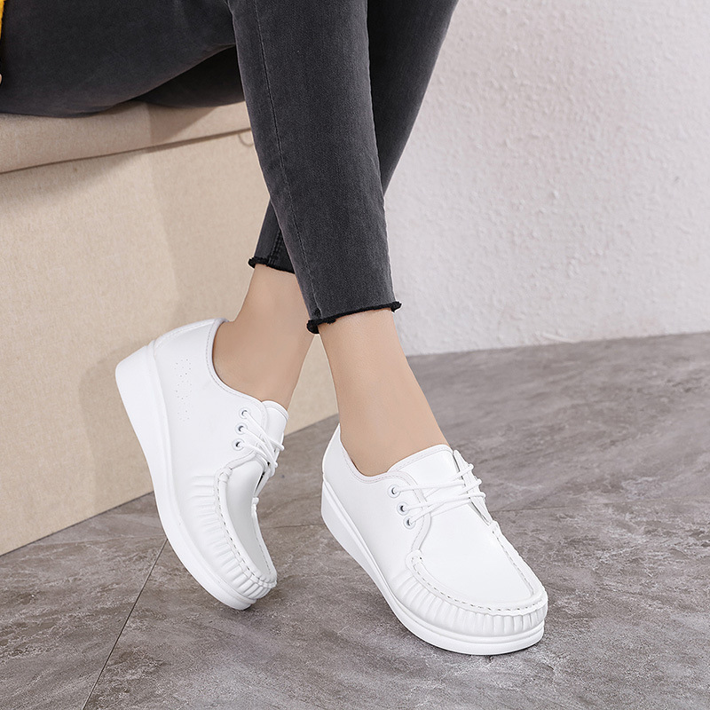 Soft Genuine Leather Nursing Shoes Comfort Durability