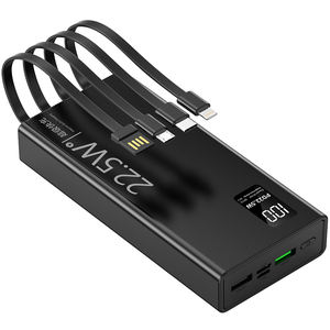 Cargador portátil de carga rápida PD 22,5 W 20000mAh, Batería grande con Cable incorporado, novedad - Product Image 1