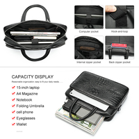 Porte-documents pour ordinateur portable de 15 pouces en cuir véritable de haute qualité pour hommes, sac messager de bureau décontracté, luxueux et vintage