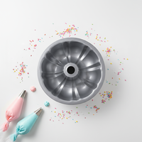 Cetakan Kue Bundform Anti Lengket Ramah Lingkungan dari Baja Karbon, Lapisan Multi-layer, Aman untuk Oven dan Mesin Cuci Piring, Terlaris