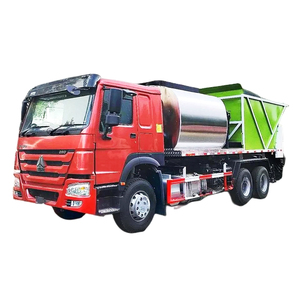 รถบรรทุก HOWO 8x4 8 ลูกบาศก์เมตร สำหรับงานแอสฟัลต์ 12 แมคคาดัม รถปูยางมะตอยแบบซิงโครนัส รถซีลกรวดแบบซิงโครนัส สำหรับงานบำรุงรักษาถนน - Product Image 2