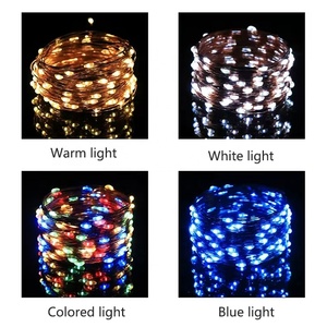 Ngoài trời không thấm nước <span class=keywords><strong>LED</strong></span> giáng sinh Đèn dây Đồng đèn chuỗi bền đầy màu sắc trang trí cho sử dụng trong nhà bao gồm hộp pin - Product Image 5