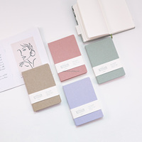 Journal écologique Couverture en tissu de lin Étui en tissu pour cahier Planificateur à couverture rigide avec ruban de soie