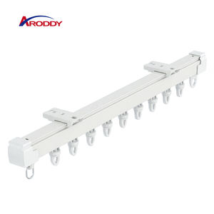 ARODDY <span class=keywords><strong>Rail</strong></span> de <span class=keywords><strong>rideau</strong></span> extérieur 186 cm, robuste et antirouille, avec fixation murale par œillet, pour tringle de voile et fixation d'angle supplémentaire - Product Image 1