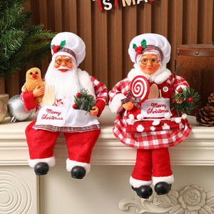 Figura Decorativa de Santa Claus Chef para Dropshipping en Shopify, Adorno Navideño de Dibujos Animados para Mesa de Hotel o Restaurante - Product Image 6