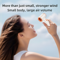 Mini ventilateur portable haute vitesse 20000 tr/min Ventilateur portable à 5 vitesses avec batterie 2000mAh
