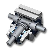 Variateur continu NaiBao série Double T, boîte de vitesses conique hélicoïdale à 90 degrés, réducteur de vitesse pour moteur électrique