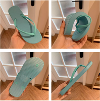Tongs unisexes en PVC Bosirui avec logo personnalisé, pour l'été, la plage, antidérapantes, élégantes, pour la plage et la salle de bain