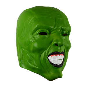 Máscara de Jim de <span class=keywords><strong>la</strong></span> Película The Mask, Máscara Divertida de Cara <span class=keywords><strong>Verde</strong></span> para Cosplay, Accesorios de Disfraces para Fiestas de Halloween, Disfraz de Terror - Product Image 4