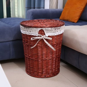 Cestas de Almacenamiento Multiusos de Mimbre Tejido a Mano, Ecológicas y Duraderas, Tipo Soporte, para Uso en el Hogar y Hoteles, Baño, Lavandería, Armario - Product Image 1