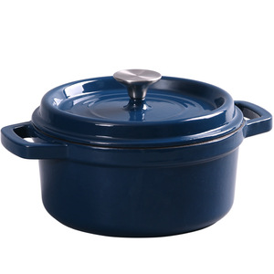 Casserole ronde <span class=keywords><strong>en</strong></span> <span class=keywords><strong>fonte</strong></span> émaillée de 32 cm x 40 cm, <span class=keywords><strong>grande</strong></span> capacité, pour usage commercial, avec couvercle - Product Image 1
