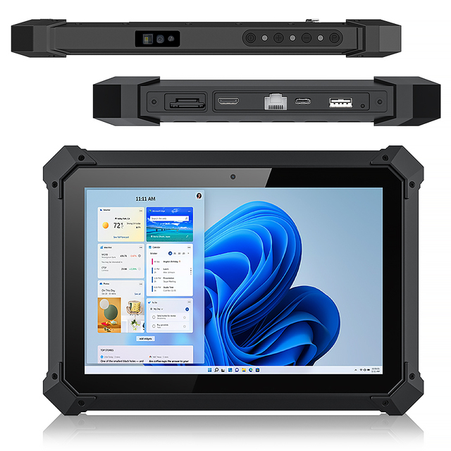 IP67 Industrial 8GB RAM 128GB ROM Inter N100 Windows 11 / 10 Rugged Barcode Scanner Tablet With SIM Card Slot and Fingerprint