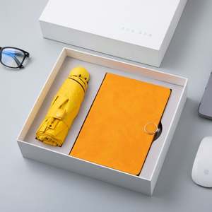 Ensemble de Cadeaux d'Affaires Imprimés avec Logo Personnalisé Cahier Promotionnel A5 Journal en Cuir Ensemble de Cadeaux d'Entreprise Parapluie Agenda avec Stylo de Luxe - Product Image 1