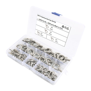 Iqihui Stainless Steel Eye <b>Bolt</b> Kit 55Pcs M3 <b>M4</b> M5 M6 Hex Head <b>Bolts</b> For BBA Vehicles - Product Image 1