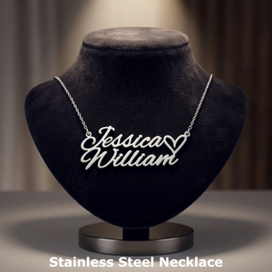 Collana con Ciondolo in Acciaio Inossidabile Personalizzato con Nome o Lettera, Gioielli in Metallo all'Ingrosso per Coppie <span class=keywords><strong>Jessica</strong></span> William - Product Image 1