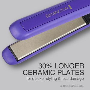 Plancha <span class=keywords><strong>de</strong></span> Pelo <span class=keywords><strong>Remington</strong></span> <span class=keywords><strong>de</strong></span> 1 Pulgada, Plancha <span class=keywords><strong>de</strong></span> Cerámica y Titanio, Color Morado, 450 °F, Pantalla Digital - Product Image 4