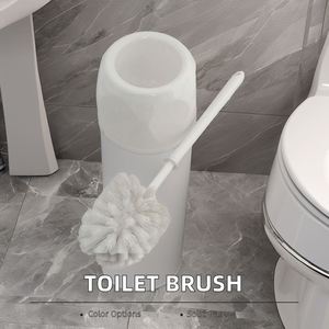 Brosse de toilette compacte Maxfree à long manche, poils robustes, base lourde, design dissimulé, poignées faciles à saisir en plastique pour la salle de bain des bébés - Product Image 6