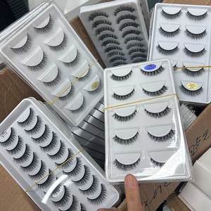 थोक सिलियो पोस्टिकोस कस्टम नई अल्ट्रा-सॉफ्ट 10-12 मिमी फुल स्ट्रिप पलक सुपर फाइन 5 pair - Product Image 1