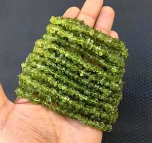 Peridoto verde Natural de 16 pulgadas, Gema de alta calidad, Chips sin cortar, cuentas para fabricación de joyas DIY - Product Image 3