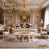 Ensemble de canapés de style européen pour salon, canapé capitonné en velours et table basse pour la maison