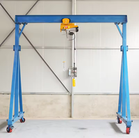 Grue portique motorisée contrôlée par PLC, boîte de vitesses moteur, marque MHICRANE, 2,5 tonnes/3 tonnes/6 tonnes, cabine jaune, commande 20-40M/MIN 1