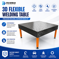 Table de soudage modulaire de précision 3D, surface de travail nitrurée, aucune alimentation électrique requise, station de fixation de soudage sur mesure