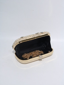 OEM ODM Beaded Pearl Clutch Bag with Sparkling Rhinestones Elegant Evening Party Purse Small Portable Clutch Party Bag - Product Image 3
